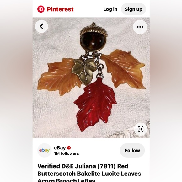 2 RARE Juliana (D&E) acorn bakelite leaves Les Bernard necklaces confirmed - Picture 9 of 12